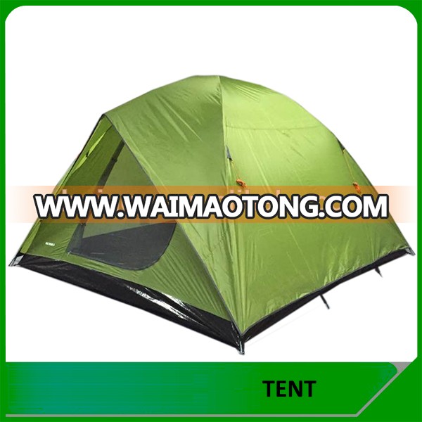 Wholesale Outdoor Waterproof 3-4 Person 2 Layer Polyester Large Camping Tent